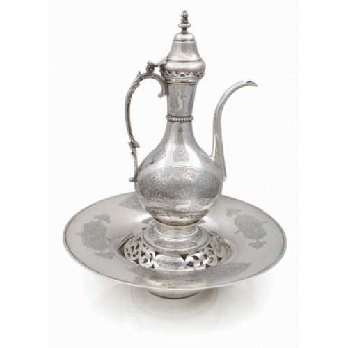 Osmanlı Gümüş Leğen İbrik